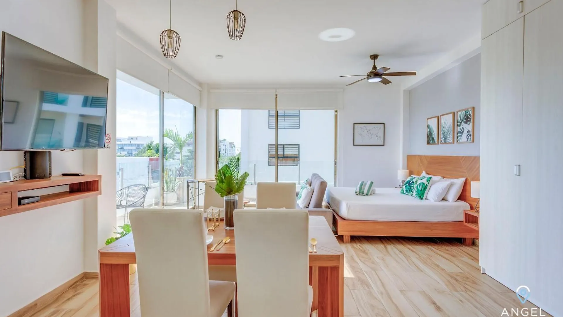 Tranquil Oceanview Studio Rooftop Pool Gym W&D بلايا ديل كارمن