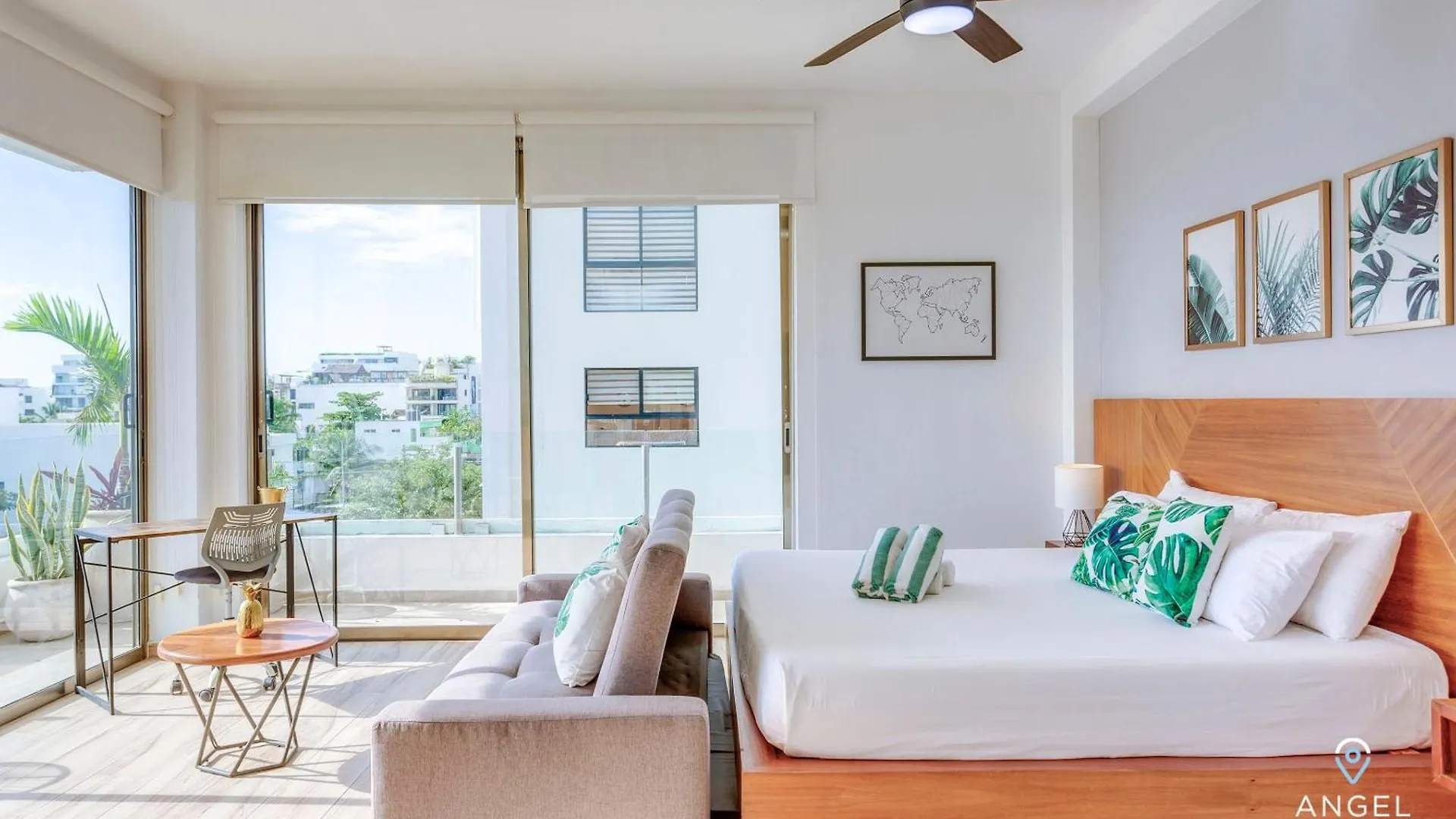 Tranquil Oceanview Studio Rooftop Pool Gym W&D بلايا ديل كارمن
