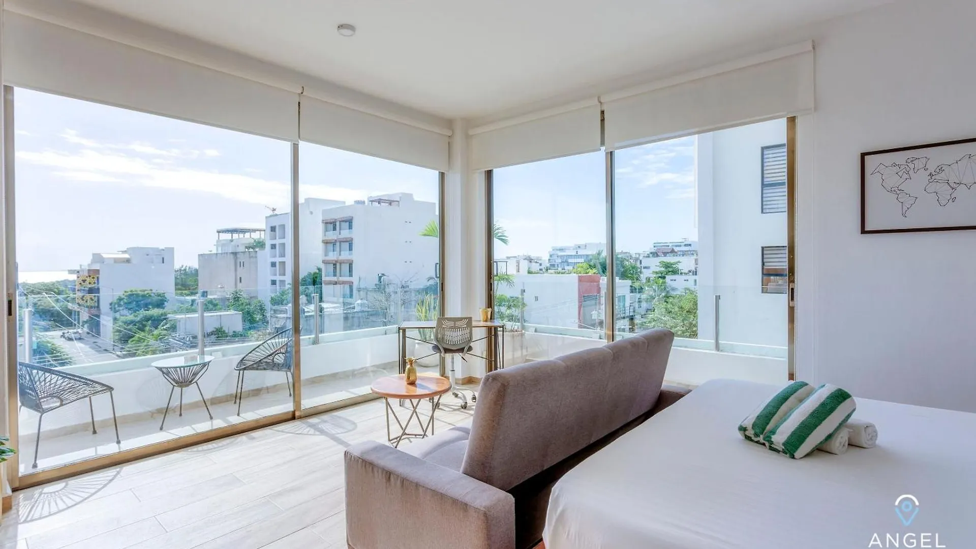 Tranquil Oceanview Studio Rooftop Pool Gym W&D Playa del Carmen 0*,